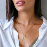 Personalized Vertical Name With Year Pendant Necklace