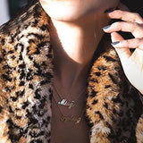 Personalized Name Necklace Stainless Steel Chain Jewelry Gift Women