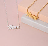 Personalized Name Necklace Gothic Jewelry Gift HandMade