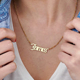 Personalized Name Necklace Gothic Jewelry Gift HandMade