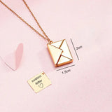 Name Necklace Stainless Steel Envelope Letter Pendant Choker