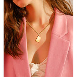 Name Necklace Stainless Steel Envelope Letter Pendant Choker
