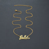 Personalized Name Necklace Butterfly Wings Stainless Steel Pendant for Women