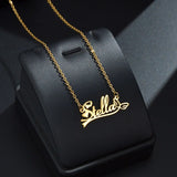 Personalized Name Necklace Butterfly Wings Stainless Steel Pendant for Women