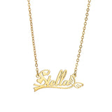 Personalized Name Necklace Butterfly Wings Stainless Steel Pendant for Women