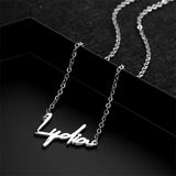 Personalized Name Necklace Stainless Steel Link Silver Letter Necklaces