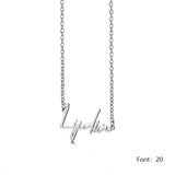 Personalized Name Necklace Stainless Steel Link Silver Letter Necklaces