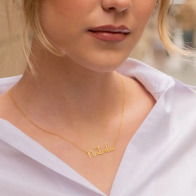 Personalized Name Necklace, Stainless Steel, Customized Gift