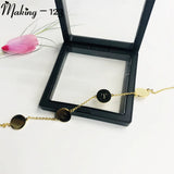 Petite Flower Charm Choker Necklace Stainless Steel Women's Jewelry