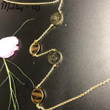 Petite Flower Charm Choker Necklace Stainless Steel Women's Jewelry