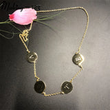 Petite Flower Charm Choker Necklace Stainless Steel Women's Jewelry