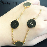 Petite Flower Charm Choker Necklace Stainless Steel Women's Jewelry
