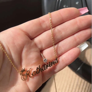 Name Necklace Stainless Steel Personalized Jewelry Pendant For Women Men Birthda