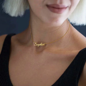 Name Necklace Stainless Steel Personalized Jewelry Pendant For Women Men Birthda