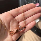 Name Necklace Stainless Steel Personalized Jewelry Pendant For Women Men Birthda