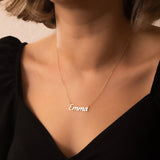 Personalized Stainless Steel Name Necklace, Custom Children Nameplate Necklace