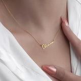Name Necklace-Stainless Steel Personalized Minimalist Name Necklace