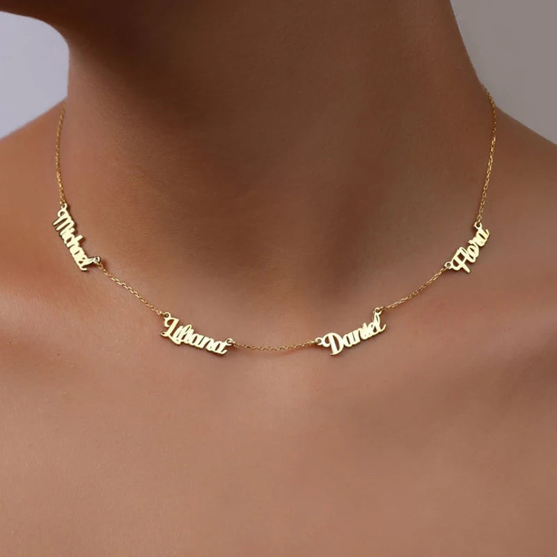 Personalized Stainless Steel Name Necklace - Multiple Names