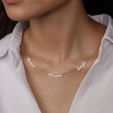 Name Necklace Stainless Steel Personalized Multiple Name Necklace