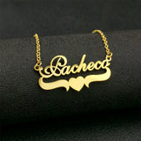 Custom Heart Name Necklace, Personalized Pendant