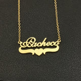 Custom Heart Name Necklace, Personalized Pendant