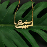 Custom Heart Name Necklace, Personalized Pendant