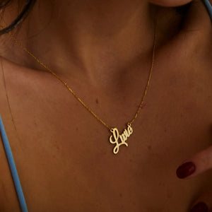 Custom Name Necklace, Valentines Gift, Personalized Nameplate Necklace