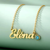 Personalized Birthstone Name Necklace for Women