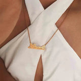 Personalized Name Necklace With Butterfly Stainless Steel Chain