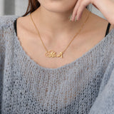 Butterfly Name Necklace Personalized Stainless Steel Nameplate Name Chain