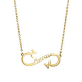 Butterfly Name Necklace: Personalized Stainless Steel Choker