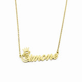 Crown Name Necklace Stainless Steel Choker Christmas Gift
