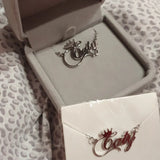 Crown Name Necklace Personalized Stainless Steel Choker Necklace