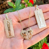Name Necklace With Chain Pendant Stainless Steel Personalized Jewelry