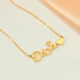 Heart Name Necklace, Personalize Jewelry, Birthday Gift