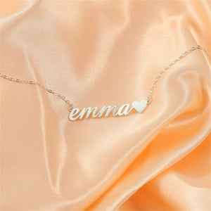 Heart Name Necklace, Personalize Jewelry, Birthday Gift