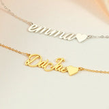 Heart Name Necklace, Personalize Jewelry, Birthday Gift