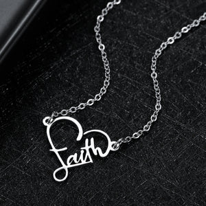 Name Necklace With Heart Pendant Stainless Steel for Women Birthday Gift