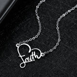 Name Necklace With Heart Pendant Stainless Steel for Women Birthday Gift