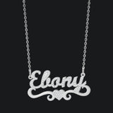 Personalized Name Necklace with Heart Stainless Steel Pendant for Women