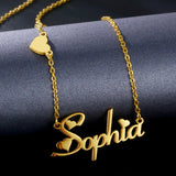 Custom Heart Name Necklace Stainless Steel Pendant Jewelry