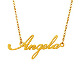 Name Necklace With O-Chain Personalized Stainless Steel for Women Girls