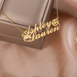 Smiley Face Name Necklace 18K Plated Stainless Steel Personalized Pendant