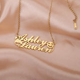 Smiley Face Name Necklace 18K Plated Stainless Steel Personalized Pendant