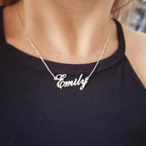Personalized Name Necklace Stainless Steel Box Chain Letter Pendant