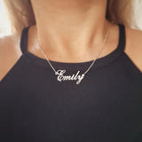 Personalized Name Necklace Stainless Steel Box Chain Letter Pendant