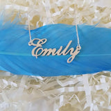 Personalized Name Necklace Stainless Steel Box Chain Letter Pendant