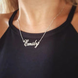 Personalized Name Necklace Stainless Steel Box Chain Letter Pendant