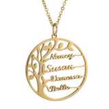 Tree of Life Name Necklace Personalized Family Jewelry