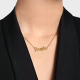 Custom Old English Name Necklace - Stainless Steel Personalized Jewelry